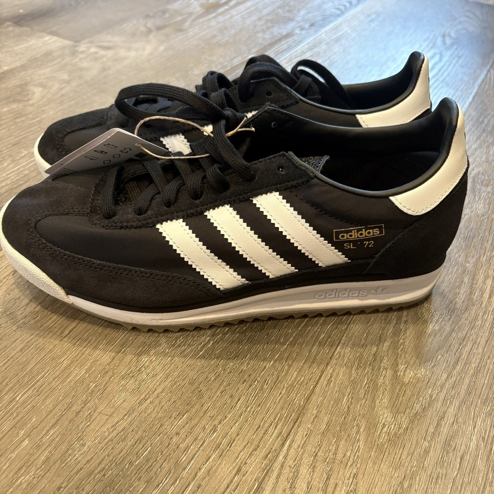 Adidas Originals SL 72 RS Suede Sneakers Mens Size 7.5 /W9 JI1282 'Black White'